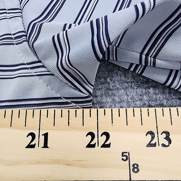 Spyglass Pebble Beach Shirt Mens Medium Gray Striped Golf Polo Performance - Picture 5 of 14